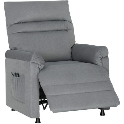 HOMCOM Fauteuil Inclinable avec 8 Points de Massage et 5 Modes, Repose-Pieds, Chauffage, Tissu Velours, Gris - Publicité HOMCOM Fauteuil Inclinable avec 8 Points de Massage et 5 Modes, Repose-Pieds, Chauffage, Tissu Velours, Gris - Publicité