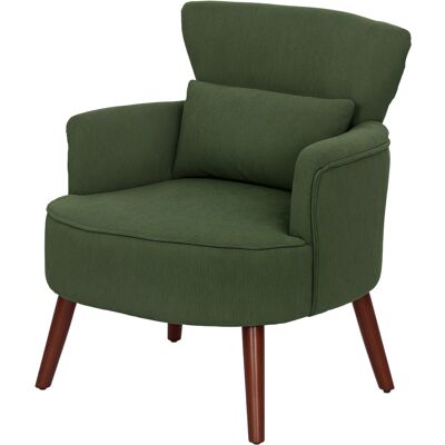 HOMCOM Fauteuil d'Accent Moderne, Fauteuil Rembourré avec Coussin Lombaire, Vert - Publicité HOMCOM Fauteuil d'Accent Moderne, Fauteuil Rembourré avec Coussin Lombaire, Vert - Publicité