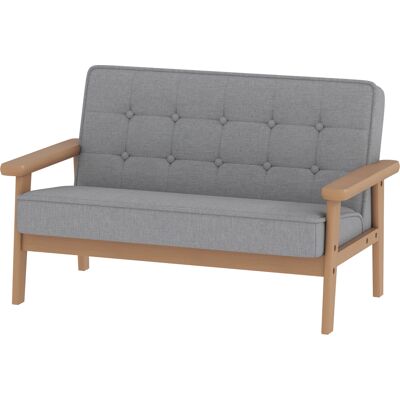 AIYAPLAY Fauteuil enfant, canapé enfant avec structure en bois, aspect velours, rembourré, pour enfants de 3-15 ans Gris - Publicité AIYAPLAY Fauteuil enfant, canapé enfant avec structure en bois, aspect velours, rembourré, pour enfants de 3-15 ans Gris - Publicité