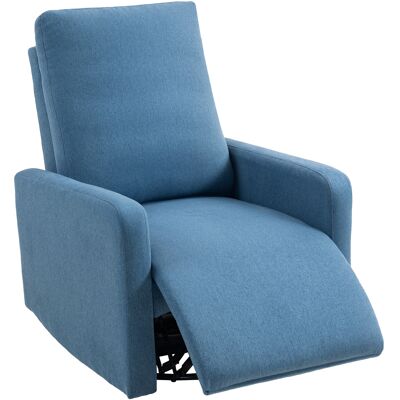 HOMCOM Fauteuil Relax Inclinable Manuellement à 135°, Pivotant à 360° avec Fonction Bascule, Bleu - Publicité HOMCOM Fauteuil Relax Inclinable Manuellement à 135°, Pivotant à 360° avec Fonction Bascule, Bleu - Publicité