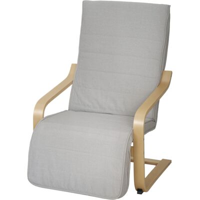 HOMCOM Fauteuil de Salon avec Repose-pieds Réglable Fauteuil Rembourré en Lin Synthétique pour Bureau Chambre 66,5x94x100cm Gris - Publicité HOMCOM Fauteuil de Salon avec Repose-pieds Réglable Fauteuil Rembourré en Lin Synthétique pour Bureau Chambre 66,5x94x100cm Gris - Publicité