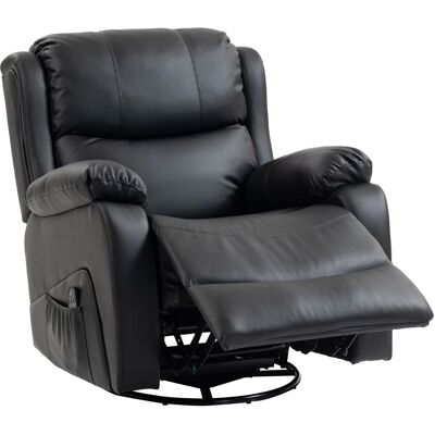 HOMCOM Fauteuil Relax Inclinable avec 8 Points Massants, Chauffants et Repose-pieds, 87x97X100 cm, Noir - Publicité HOMCOM Fauteuil Relax Inclinable avec 8 Points Massants, Chauffants et Repose-pieds, 87x97X100 cm, Noir - Publicité