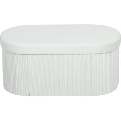 HOMCOM Banquette de rangement pliable banquette rembourrée effet velours pour salon 76 x 38 x 35 cm crème - Publicité HOMCOM Banquette de rangement pliable banquette rembourrée effet velours pour salon 76 x 38 x 35 cm crème - Publicité