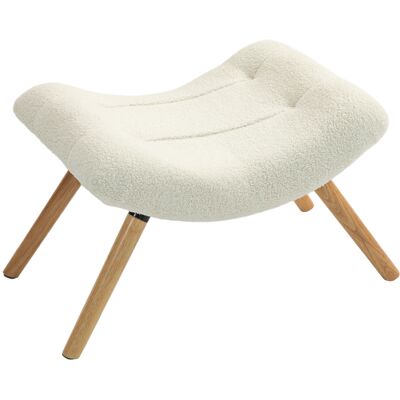 Pouf en bois moderne HOMCOM avec housse en polaire - Salon & chambre - Publicité Pouf en bois moderne HOMCOM avec housse en polaire - Salon & chambre - Publicité