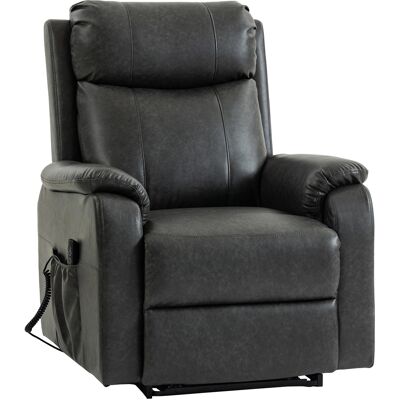HOMCOM Fauteuil releveur et relax pour seniors, fauteuil lift électrique en simili cuir avec double moteur, coussin à ressorts, Noir - Publicité HOMCOM Fauteuil releveur et relax pour seniors, fauteuil lift électrique en simili cuir avec double moteur, coussin à ressorts, Noir - Publicité