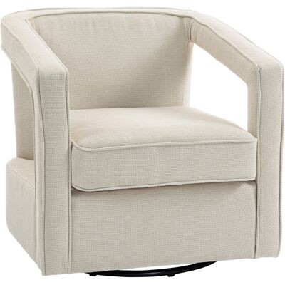 HOMCOM Fauteuil salon pivotant 360° Fauteuil lounge relax avec dossier et accoudoirs monoblocs 77 x 75 x 72 cm Beige - Publicité HOMCOM Fauteuil salon pivotant 360° Fauteuil lounge relax avec dossier et accoudoirs monoblocs 77 x 75 x 72 cm Beige - Publicité