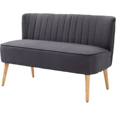 HOMCOM Canapé 2 places, rembourrage moelleux, revêtement facile d'entretien, jusqu'à 220 kg, 117 x 56,5 x 77 cm, gris foncé - Publicité HOMCOM Canapé 2 places, rembourrage moelleux, revêtement facile d'entretien, jusqu'à 220 kg, 117 x 56,5 x 77 cm, gris foncé - Publicité