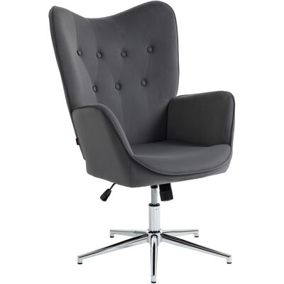 HOMCOM Fauteuil de Salon Pivotant avec Accoudoirs en Velours, avec Bascule et Hauteur Réglable, Gris Foncé - Publicité HOMCOM Fauteuil de Salon Pivotant avec Accoudoirs en Velours, avec Bascule et Hauteur Réglable, Gris Foncé - Publicité