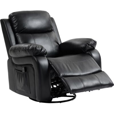 HOMCOM Fauteuil de massage avec 8 têtes vibrantes, fauteuil relax, dossier réglable + repose-pieds, Noir - Publicité HOMCOM Fauteuil de massage avec 8 têtes vibrantes, fauteuil relax, dossier réglable + repose-pieds, Noir - Publicité