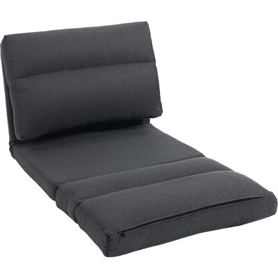 HOMCOM Pouf avec fonction lit, dossier inclinable, pliable, jusqu'à 120kg, 70 x 72 x 56 cm, Gris foncé - Publicité HOMCOM Pouf avec fonction lit, dossier inclinable, pliable, jusqu'à 120kg, 70 x 72 x 56 cm, Gris foncé - Publicité