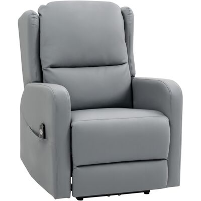 HOMCOM Fauteuil massant avec fonction d'inclinaison, similicuir, réglable électriquement, repose-pieds, poche latérale, cadre en acier, Grau - Publicité HOMCOM Fauteuil massant avec fonction d'inclinaison, similicuir, réglable électriquement, repose-pieds, poche latérale, cadre en acier, Grau - Publicité