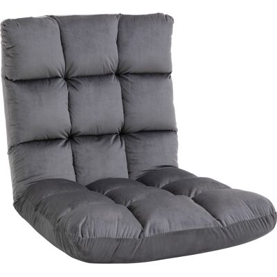 HOMCOM Fauteuil Convertible Fauteuil Paresseux Grand Confort Inclinaison Dossier Multipositions 90°-180° Flanelle Polyester capitonné Gris foncé - Publicité HOMCOM Fauteuil Convertible Fauteuil Paresseux Grand Confort Inclinaison Dossier Multipositions 90°-180° Flanelle Polyester capitonné Gris foncé - Publicité