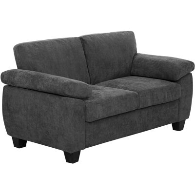 HOMCOM Canapé 2 places, 156 cm en chenille avec rembourrages à ressorts épais, larges accoudoirs rembourrés, capacité 300 kg, gris foncé - Publicité HOMCOM Canapé 2 places, 156 cm en chenille avec rembourrages à ressorts épais, larges accoudoirs rembourrés, capacité 300 kg, gris foncé - Publicité