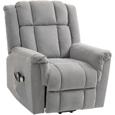 HOMCOM Fauteuil releveur électrique avec fonction massage et chauffage, fauteuil relax électrique dossier inclinable gris foncé - Publicité HOMCOM Fauteuil releveur électrique avec fonction massage et chauffage, fauteuil relax électrique dossier inclinable gris foncé - Publicité