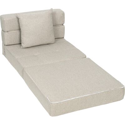 HOMCOM Chauffeuse canapé-lit convertible fauteuil 1 place avec 1 coussin déhoussable, tissu beige - Publicité HOMCOM Chauffeuse canapé-lit convertible fauteuil 1 place avec 1 coussin déhoussable, tissu beige - Publicité