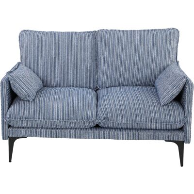 HOMCOM Canapé 2 places en tissu effet lin respirant avec rembourrage épais, 2 coussins, accoudoirs, pour salon, Bleu - Publicité HOMCOM Canapé 2 places en tissu effet lin respirant avec rembourrage épais, 2 coussins, accoudoirs, pour salon, Bleu - Publicité