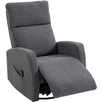 HOMCOM Fauteuil relax, fauteuil massant en chenille avec fonction chauffante, rotation 360°, mécanisme à bascule, réglage manuel, gris foncé - Publicité HOMCOM Fauteuil relax, fauteuil massant en chenille avec fonction chauffante, rotation 360°, mécanisme à bascule, réglage manuel, gris foncé - Publicité