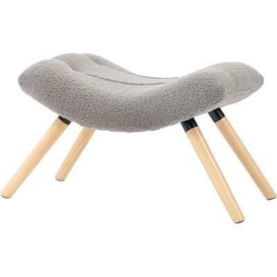 HOMCOM Repose pied salon ottoman pouf salon tabouret de canapé en tissu avec pieds en bois de hêtre, siège rembourré, gris - Publicité HOMCOM Repose pied salon ottoman pouf salon tabouret de canapé en tissu avec pieds en bois de hêtre, siège rembourré, gris - Publicité