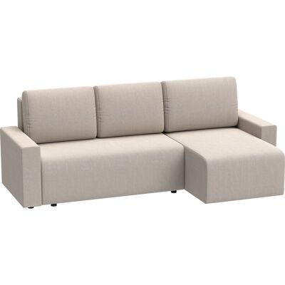 HOMCOM Canapé d'angle convertible avec ottomane réversible, canapé 3 places en L en suédine synthétique, Beige - Publicité HOMCOM Canapé d'angle convertible avec ottomane réversible, canapé 3 places en L en suédine synthétique, Beige - Publicité