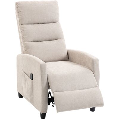 HOMCOM Fauteuil de massage inclinable fauteuil de relaxation en chenille avec repose-pieds poche latérale télécommande crème - Publicité HOMCOM Fauteuil de massage inclinable fauteuil de relaxation en chenille avec repose-pieds poche latérale télécommande crème - Publicité