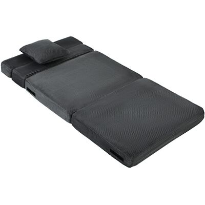HOMCOM 2-en-1 Boneless Cloud fauteuil au sol, canapé pliable en velours côtelé avec rembourrage épais & coussin lombaire, Gris foncé - Publicité HOMCOM 2-en-1 Boneless Cloud fauteuil au sol, canapé pliable en velours côtelé avec rembourrage épais & coussin lombaire, Gris foncé - Publicité
