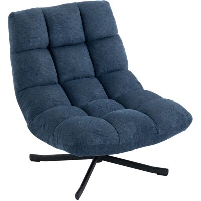 HOMCOM Fauteuil d'appoint pivotant, fauteuil lounge moderne sans accoudoirs avec pieds en acier, Bleu foncé - Publicité HOMCOM Fauteuil d'appoint pivotant, fauteuil lounge moderne sans accoudoirs avec pieds en acier, Bleu foncé - Publicité