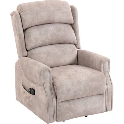 HOMCOM Fauteuil releveur électrique massage par vibrations et chaleur, fauteuil relax électrique en velours, 80x160x82cm, beige - Publicité HOMCOM Fauteuil releveur électrique massage par vibrations et chaleur, fauteuil relax électrique en velours, 80x160x82cm, beige - Publicité