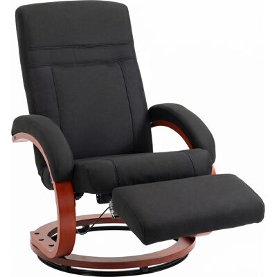 HOMCOM Fauteuil relax inclinable Fauteuil TV dossier haut accoudoirs ergonomiques repose-pieds base en bois aspect lin - Publicité HOMCOM Fauteuil relax inclinable Fauteuil TV dossier haut accoudoirs ergonomiques repose-pieds base en bois aspect lin - Publicité