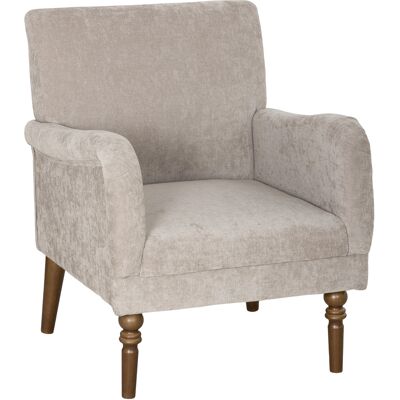 HOMCOM Fauteuil de salon, canapé 1 place avec dossier haut, accoudoirs, assise large, pieds en bois d'hévéa, tissu en lin, gris - Publicité HOMCOM Fauteuil de salon, canapé 1 place avec dossier haut, accoudoirs, assise large, pieds en bois d'hévéa, tissu en lin, gris - Publicité
