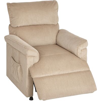 HOMCOM Fauteuil relax électrique massant et chauffant, fauteuil inclinable en velours côtelé, moteur ultra-silencieux, marron - Publicité HOMCOM Fauteuil relax électrique massant et chauffant, fauteuil inclinable en velours côtelé, moteur ultra-silencieux, marron - Publicité