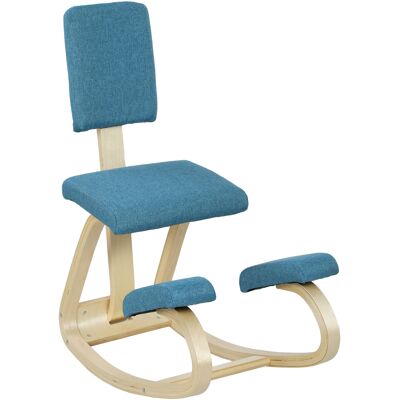 HOMCOM Chaise à genoux ergonomique avec dossier, siège assis genoux à bascule, correcteur de posture 51x84x93cm bleu foncé - Publicité HOMCOM Chaise à genoux ergonomique avec dossier, siège assis genoux à bascule, correcteur de posture 51x84x93cm bleu foncé - Publicité