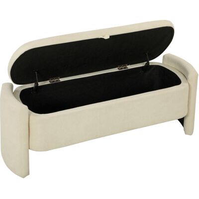 HOMCOM Banc Bout de Lit Banquette, 118x42x45cm, Banc de Rangement Rembourré en Tissu Bouclé, Pieds en Bois d'Eucalyptus, Crème - Publicité HOMCOM Banc Bout de Lit Banquette, 118x42x45cm, Banc de Rangement Rembourré en Tissu Bouclé, Pieds en Bois d'Eucalyptus, Crème - Publicité