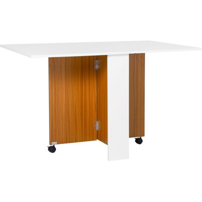 Table pliante blanche HOMCOM avec surface extensible - Meuble multifonction gain de place - Publicité Table pliante blanche HOMCOM avec surface extensible - Meuble multifonction gain de place - Publicité