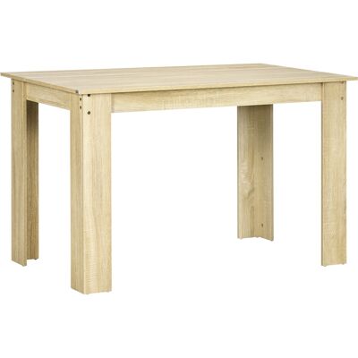 Table à manger HOMCOM en chêne moderne - 4-6 personnes - 120L x 69l x 75H cm - Publicité Table à manger HOMCOM en chêne moderne - 4-6 personnes - 120L x 69l x 75H cm - Publicité