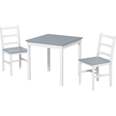 HOMCOM - Essgruppe 3er-Set - Pine wood - Dining Set - Publicité HOMCOM - Essgruppe 3er-Set - Pine wood - Dining Set - Publicité