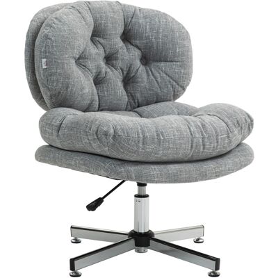 Chaise de Bureau HOMCOM - Réglable et ergonomique en lin - Publicité Chaise de Bureau HOMCOM - Réglable et ergonomique en lin - Publicité