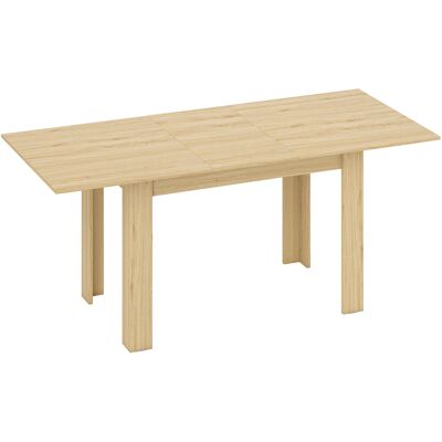 HOMCOM Table à manger extensible, table de cuisine rectangulaire, pour 6-8 personnes, 140-180 x 80 cm, effet bois naturel - Publicité HOMCOM Table à manger extensible, table de cuisine rectangulaire, pour 6-8 personnes, 140-180 x 80 cm, effet bois naturel - Publicité