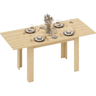 HOMCOM Table de Salle à Manger Extensible pour 6-8 Personnes, 140-180 x 80 cm, Couleur Bois - Publicité HOMCOM Table de Salle à Manger Extensible pour 6-8 Personnes, 140-180 x 80 cm, Couleur Bois - Publicité