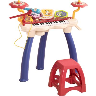 AIYAPLAY Ensemble de musique 2 en 1 pour enfant piano et batterie électronique avec micro et tabouret - Publicité AIYAPLAY Ensemble de musique 2 en 1 pour enfant piano et batterie électronique avec micro et tabouret - Publicité