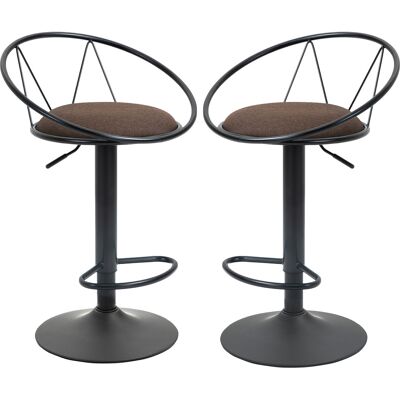 HOMCOM Lot de 2 tabourets de bar néo-rétro réglables - Pivotants - Publicité HOMCOM Lot de 2 tabourets de bar néo-rétro réglables - Pivotants - Publicité