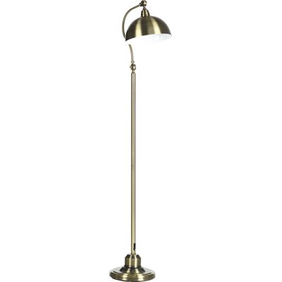 Lampadaire HOMCOM en laiton - Lampe vintage réglable - Lampe de lecture - Publicité Lampadaire HOMCOM en laiton - Lampe vintage réglable - Lampe de lecture - Publicité