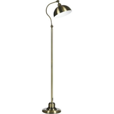 Lampadaire HOMCOM en laiton - Lampe vintage réglable - Lampe de lecture - Publicité Lampadaire HOMCOM en laiton - Lampe vintage réglable - Lampe de lecture - Publicité