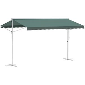 Outsunny Store Double Pente Manuel Rétractable Inclinaison Réglable Métal Polyester imperméabilisé 3,95 x 2,94 x 2,5 m Vert Foncé aosom france - Publicité Outsunny Store Double Pente Manuel Rétractable Inclinaison Réglable Métal Polyester imperméabilisé 3,95 x 2,94 x 2,5 m Vert Foncé aosom france - Publicité