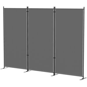 Outsunny Paravent de Jardin Brise-Vue Extérieur 3 Volets Occultant Pieds en Métal Stable 260x180cm Gris Foncé - Publicité Outsunny Paravent de Jardin Brise-Vue Extérieur 3 Volets Occultant Pieds en Métal Stable 260x180cm Gris Foncé - Publicité