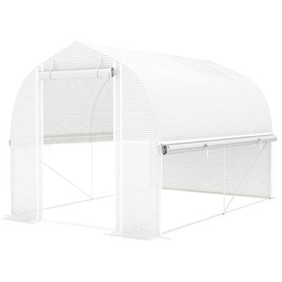 Serre tunnel en polycarbonate Outsunny - 3 x 2 x 2 m Couverture en plastique résistante aux UV - Publicité Serre tunnel en polycarbonate Outsunny - 3 x 2 x 2 m Couverture en plastique résistante aux UV - Publicité