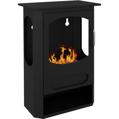 HOMCOM Cheminée à l'éthanol sur pieds réservoir 1,2L environ 3h de durée de combustion couverture 20-25 m² 43 x 25 x 68 cm noir - Publicité HOMCOM Cheminée à l'éthanol sur pieds réservoir 1,2L environ 3h de durée de combustion couverture 20-25 m² 43 x 25 x 68 cm noir - Publicité