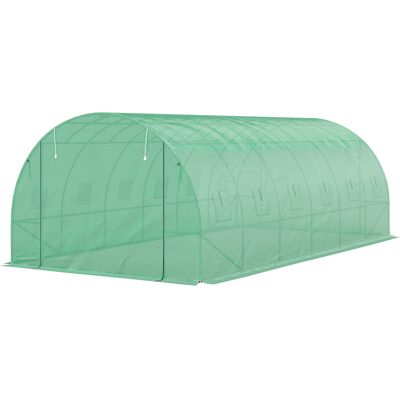 Serre Outsunny - 6x3x2m Tunnel en Film Résistant aux UV avec Portes Enroulables - Publicité Serre Outsunny - 6x3x2m Tunnel en Film Résistant aux UV avec Portes Enroulables - Publicité