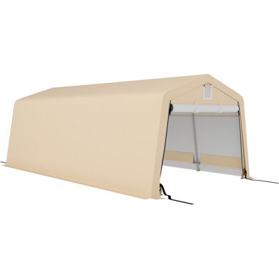 Outsunny Tente garage carport dim. 6,2L x 3,3l x 2,4H m acier galvanisé robuste PE haute densité 150 g/m² imperméable anti-UV - Publicité Outsunny Tente garage carport dim. 6,2L x 3,3l x 2,4H m acier galvanisé robuste PE haute densité 150 g/m² imperméable anti-UV - Publicité