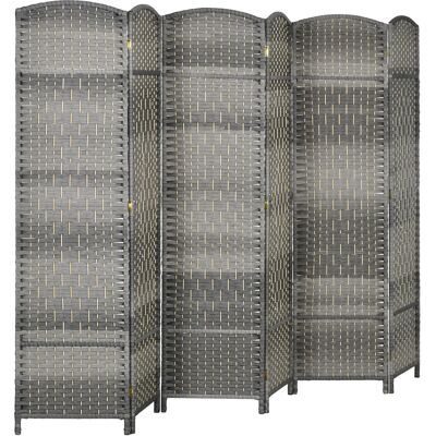 HOMCOM Paravent intérieur en bois 6 panneaux séparateur de pièce pliable pour salon chambre 270 x 180 cm gris mélangé - Publicité HOMCOM Paravent intérieur en bois 6 panneaux séparateur de pièce pliable pour salon chambre 270 x 180 cm gris mélangé - Publicité