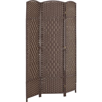 HOMCOM Paravent intérieur en bois 3 panneaux séparateur de pièce pliable pour salon chambre 135 x 180 cm marron - Publicité HOMCOM Paravent intérieur en bois 3 panneaux séparateur de pièce pliable pour salon chambre 135 x 180 cm marron - Publicité